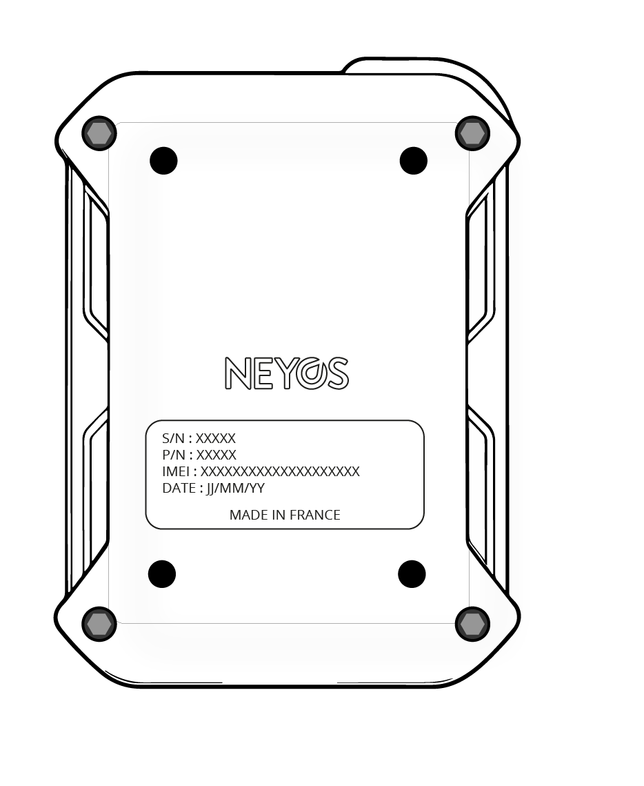 Vue arrière de la balise OTRAC