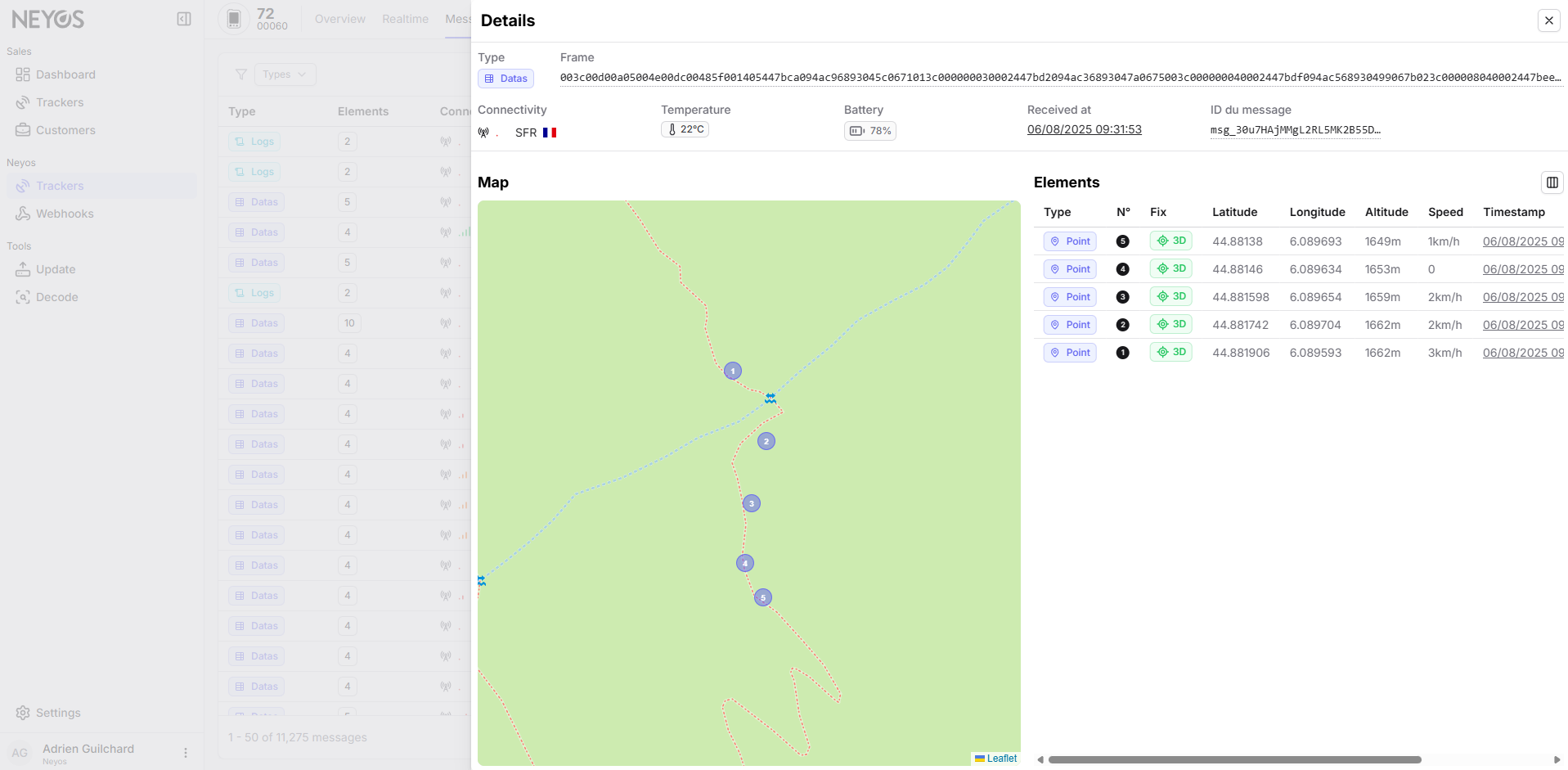 Vérification balise chargée