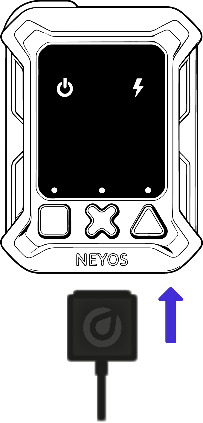 Branchez le câble magnétique Neyos